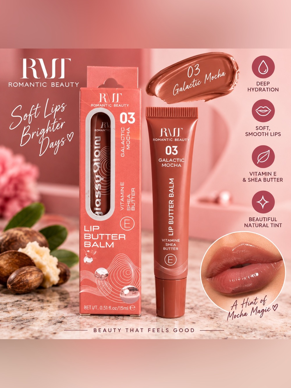 RVT Lip Butter Balm — Galactic Mocha (brown)